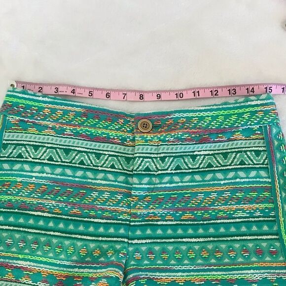 Anthropologie Elevenses Womens Costa Green Neon Tweed Shorts - Picture 10 of 12